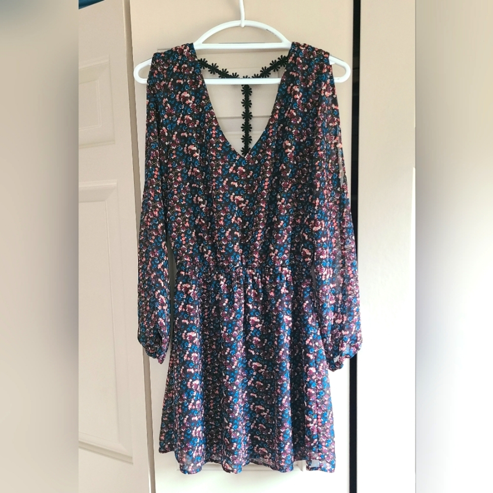Wet Seal Black Floral Dress